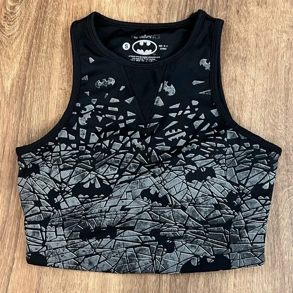DC by Her Universe Batman Black Sports Bra Workout Sz S - Picture 1 of 7